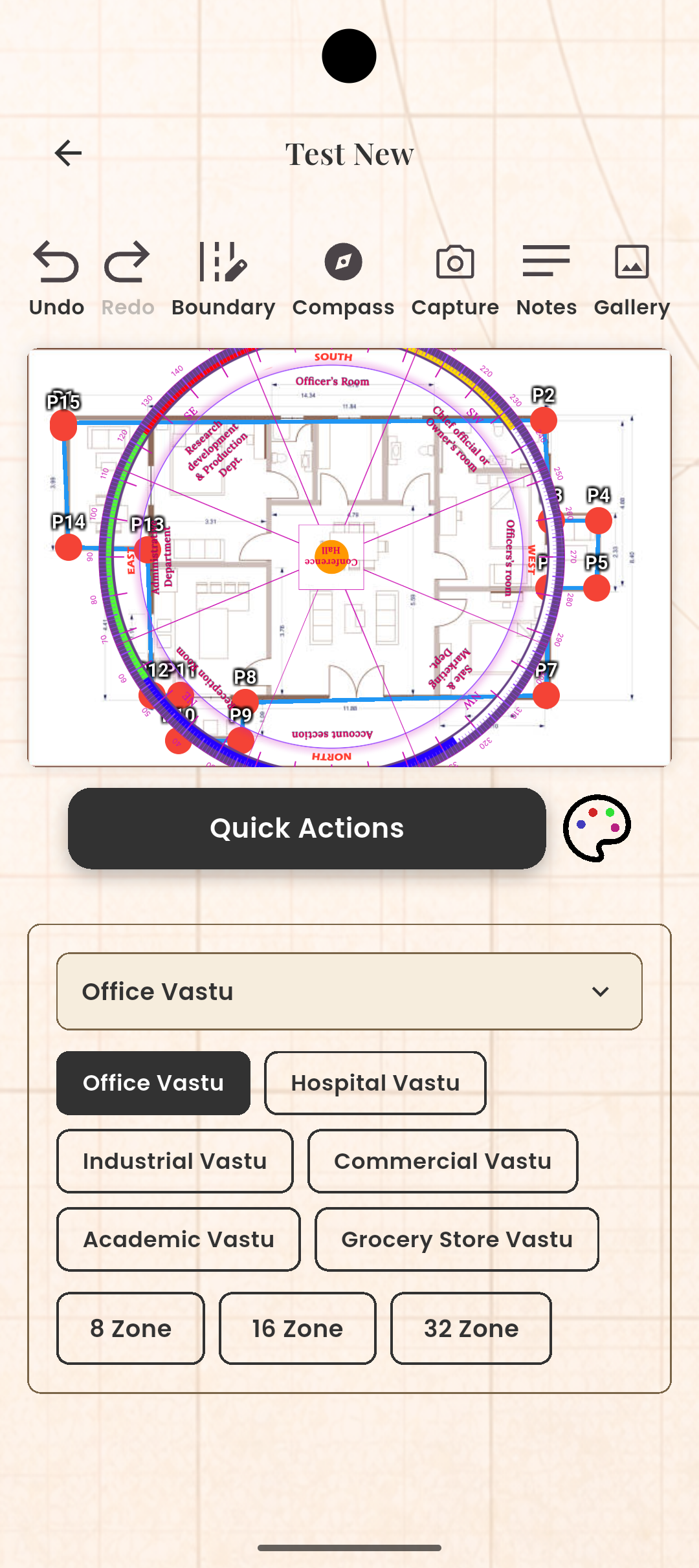 Vastu App - Zone Mapping 2D Floor Layout
